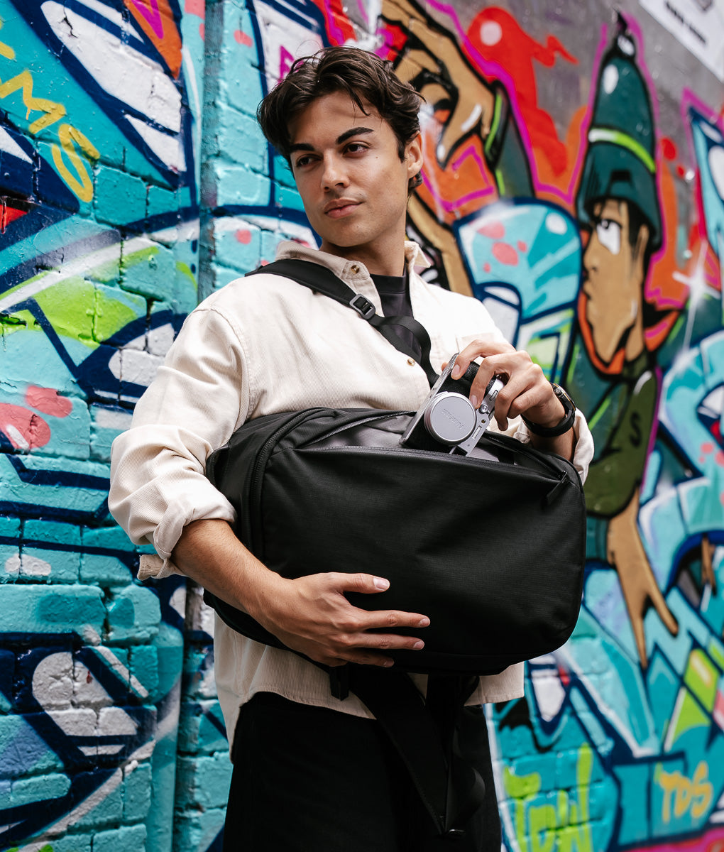 Metro Backpack Pro carried through the city
